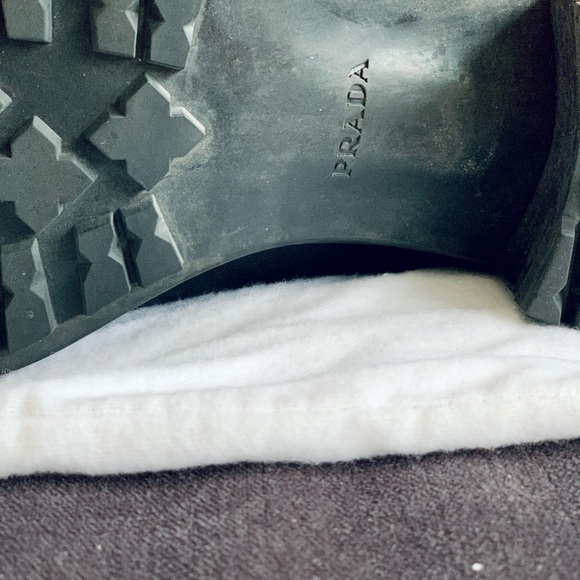 PRADA Vintage Black Leather Biker Boots - Picture 12 of 16